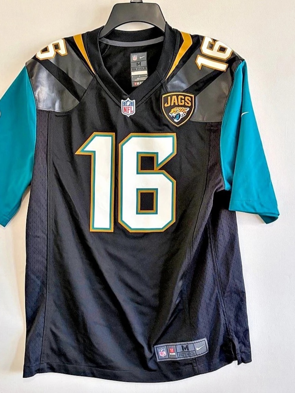 Nike Game Jersey Jacksonville Jaguars #16 Denard Robinson Mens Black Medium